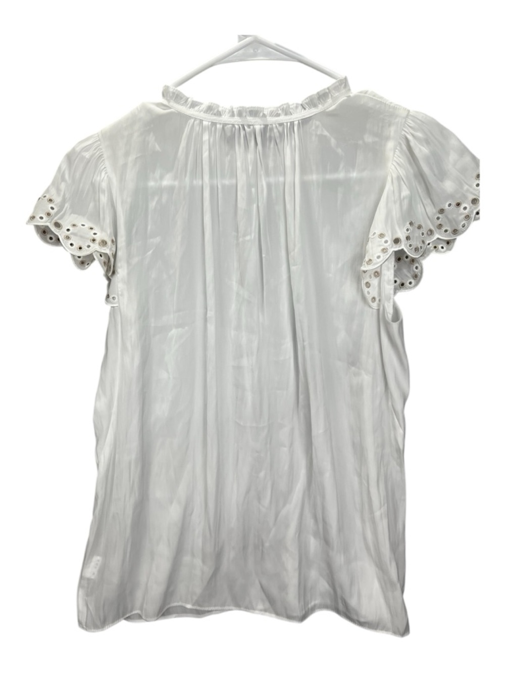 Ramy Brook Cream Ruffled Relaxed Blouse - Picture 5 of 15